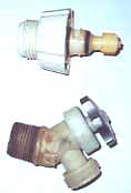 Cone and spigot plastic drain valves