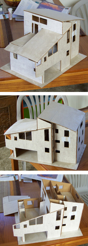 Three models of the House on Hummingbird Hill